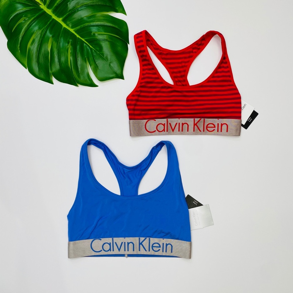 Calvin Klein Soft Silk Satin Sports Bra Set